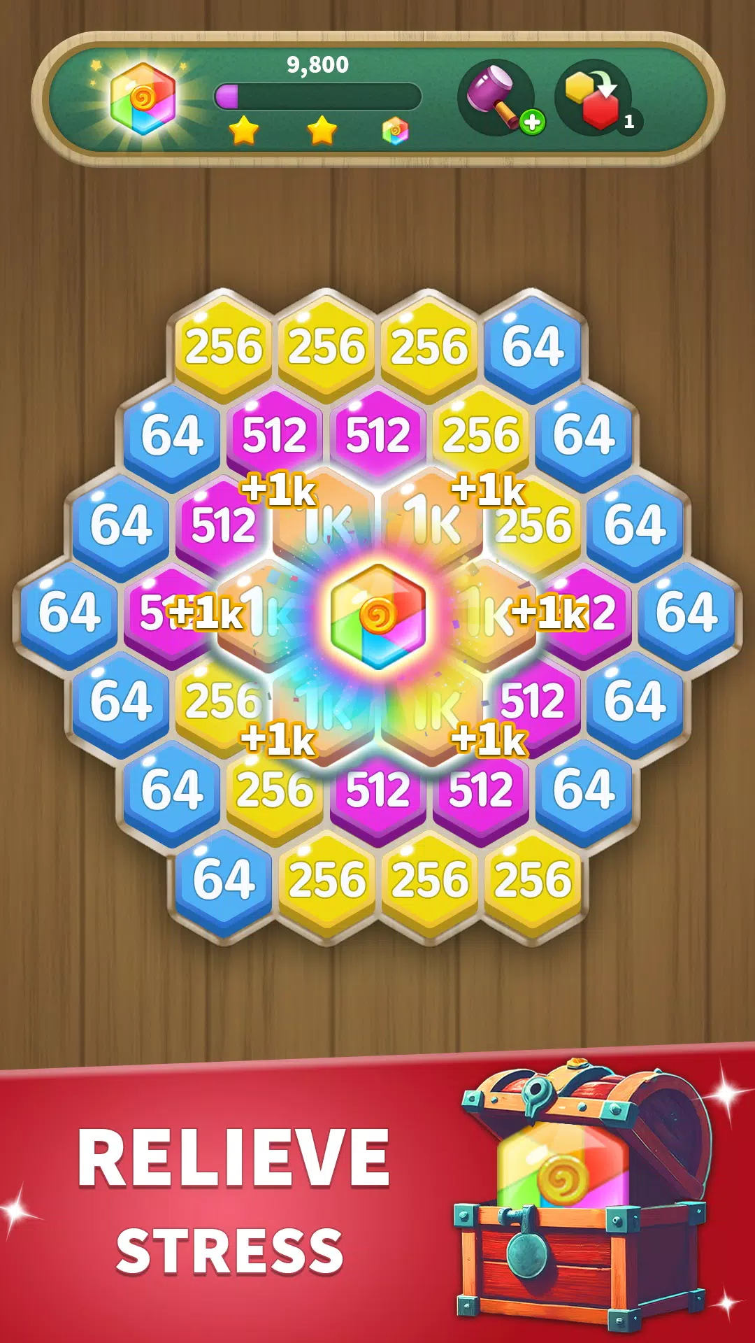 Hexa Connect: 2048 Puzzle スクリーンショット 3