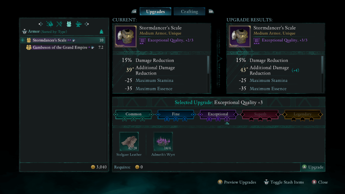 Image showcasing Unique vs. Standard Gear