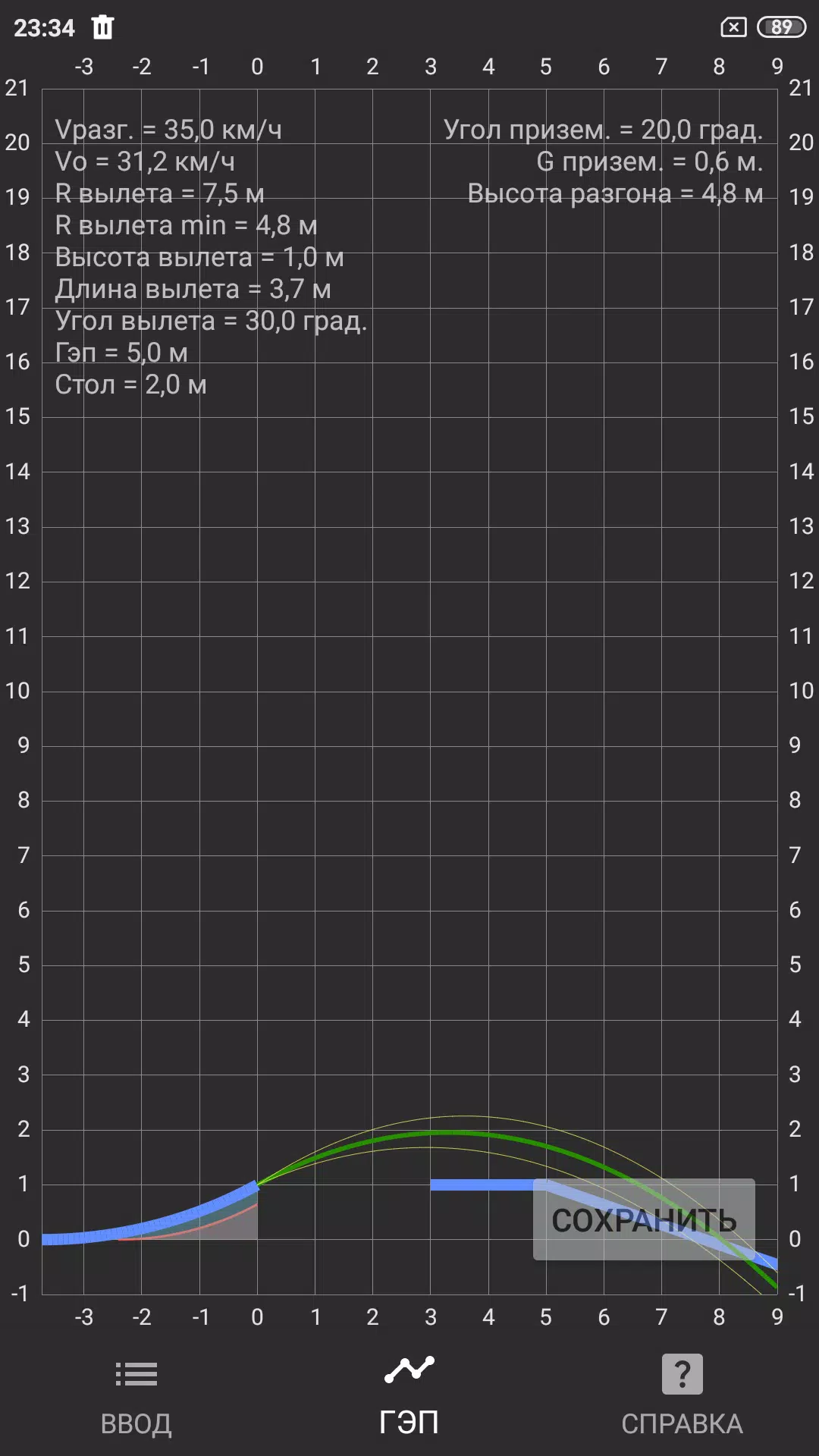 Schermata Gap Calculator 2