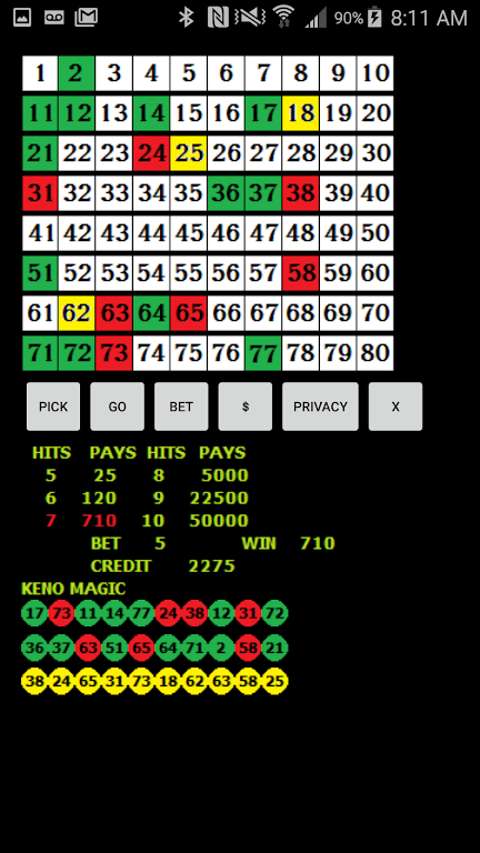 Keno Magic Screenshot 3
