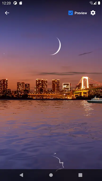 Moon Over Water Live Wallpaper 스크린샷 2