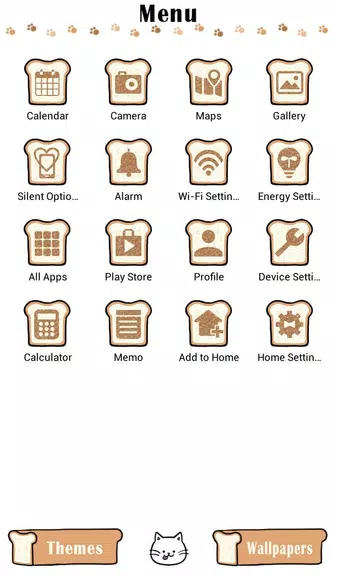 Cute Wallpaper Bread Cat Theme Zrzut ekranu 2