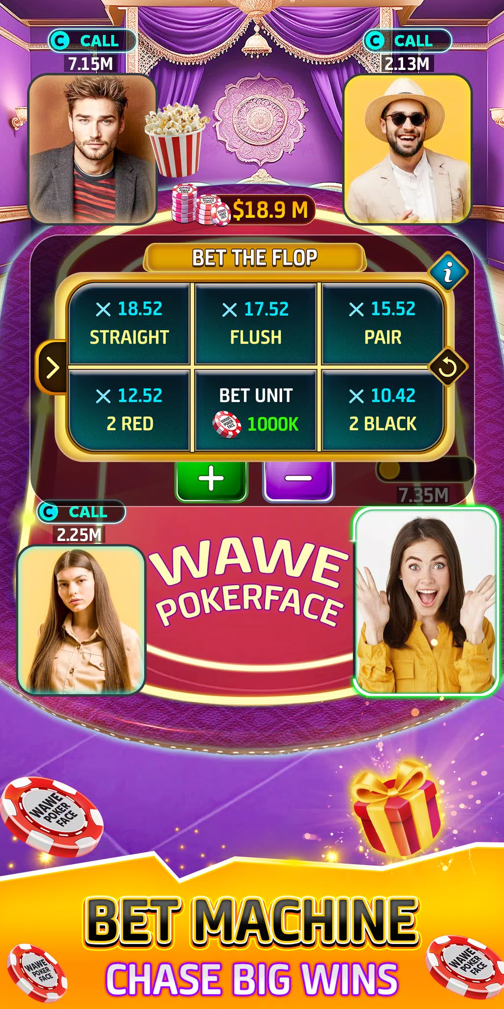 Wawe Poker Face - Holdem Poker ဖန်သားပြင်ဓာတ်ပုံ 2