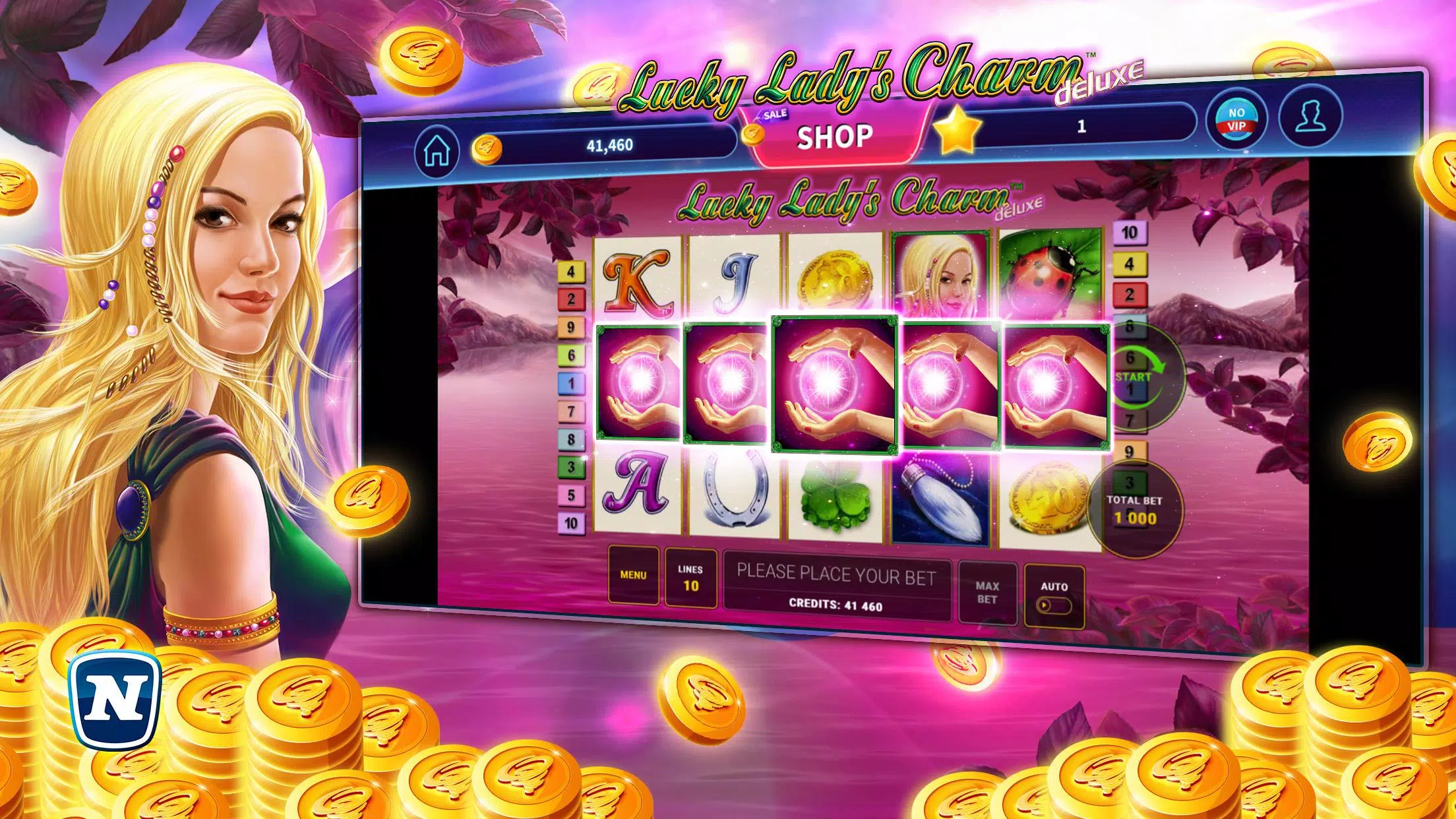 Schermata Lucky Lady's Charm Deluxe Slot 3