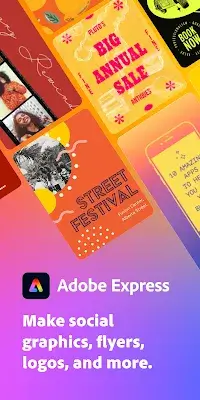 Adobe Express: Graphic Design Schermafbeelding 1