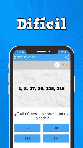 Schermata Secuencias numéricas 3