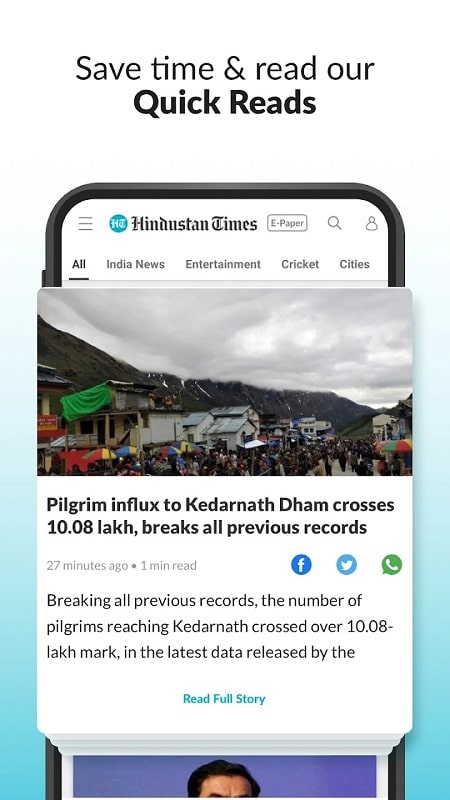 Hindustan Times: Daily News Capture d'écran 1