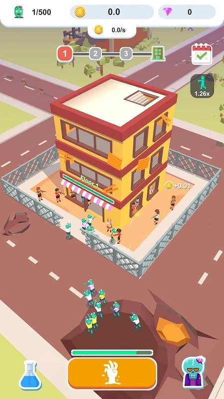 Idle Zombie Army ဖန်သားပြင်ဓာတ်ပုံ 1
