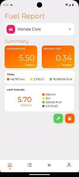 Fuel Log - Mileage And Service应用截图第1张