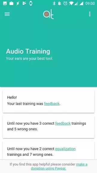 Audio Training EQ and Feedback स्क्रीनशॉट 1