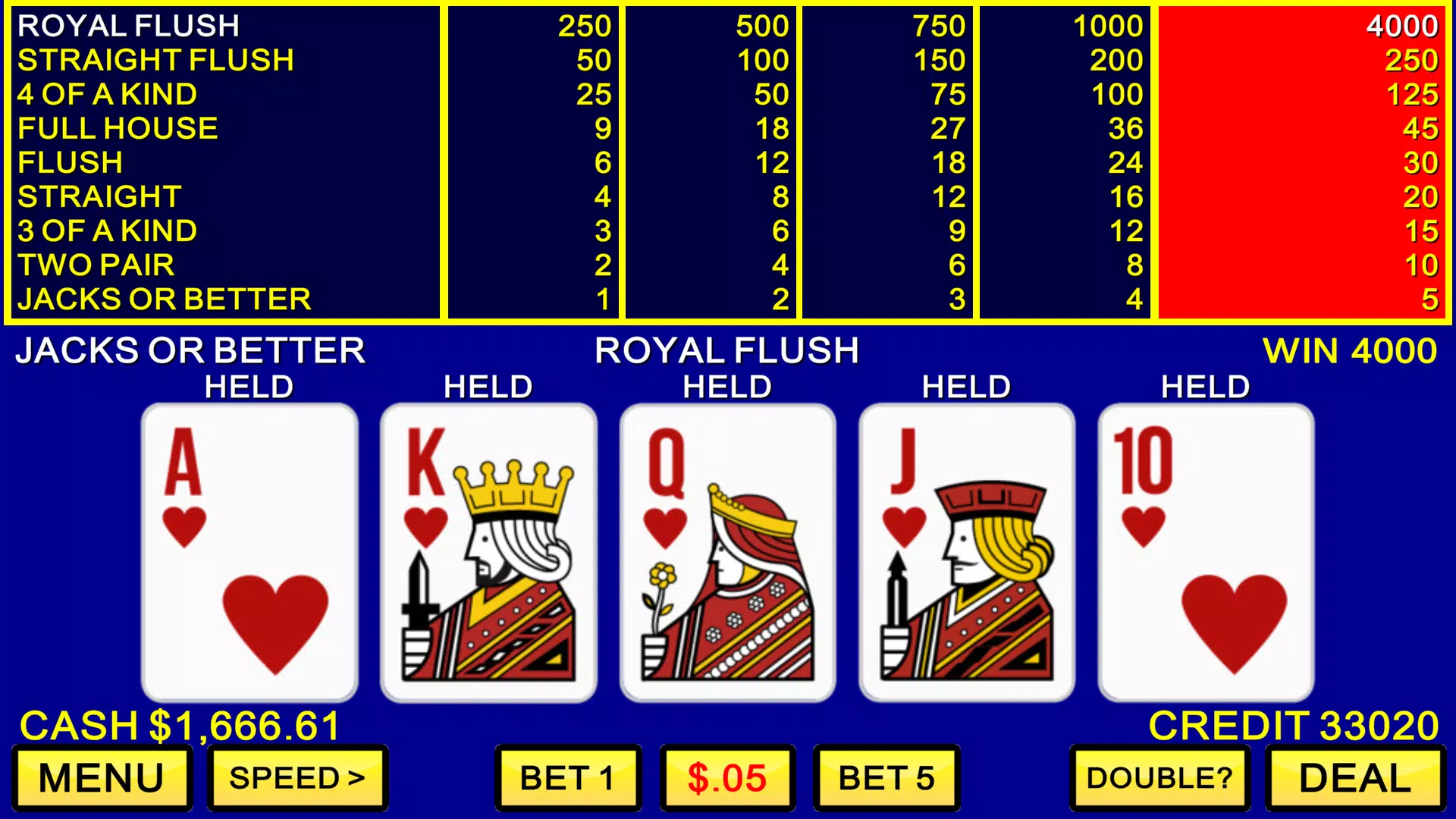 Video Poker Casino Captura de tela 1