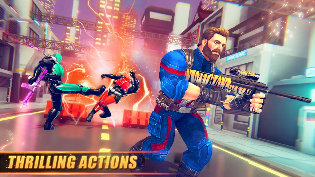 Superhero FPS Shooting Battles Ảnh chụp màn hình 1