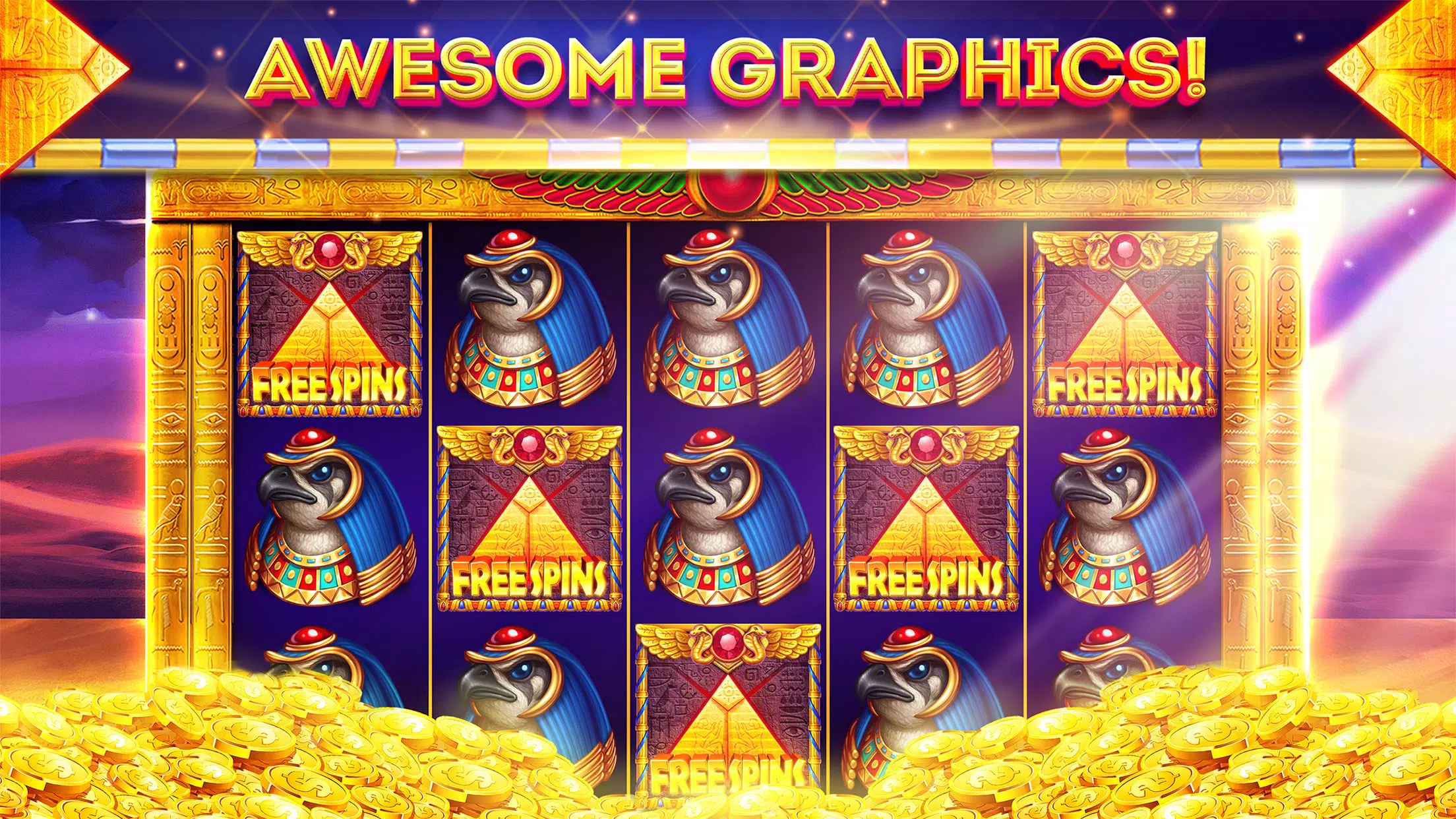 Pharaohs of Egypt Slots Casino Capture d'écran 2