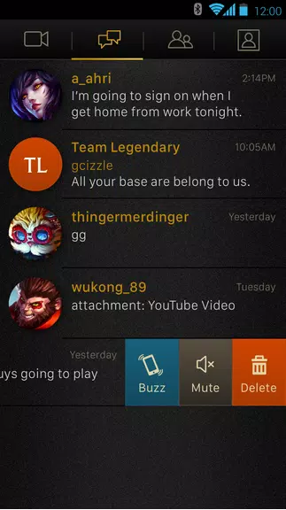 League Chat Captura de pantalla 3
