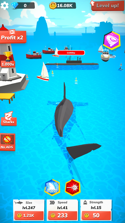 Idle Shark World - Tycoon Game 스크린샷 4