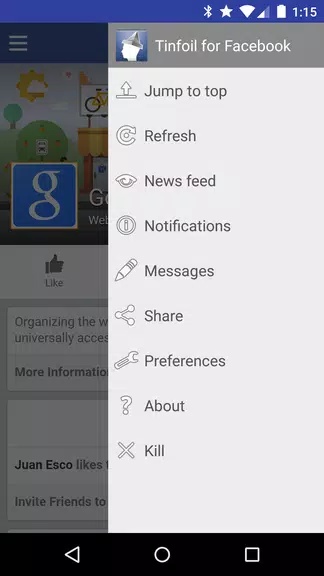 Tinfoil for Facebook Ekran Görüntüsü 2