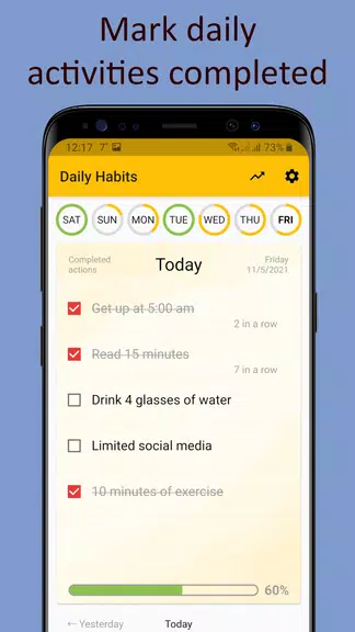 Schermata Daily activities tracker 1