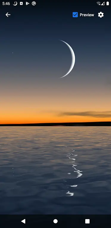 Moon Over Water Live Wallpaper Zrzut ekranu 1