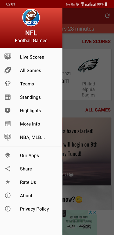 NFL 2024 Schedule Scores 스크린샷 2