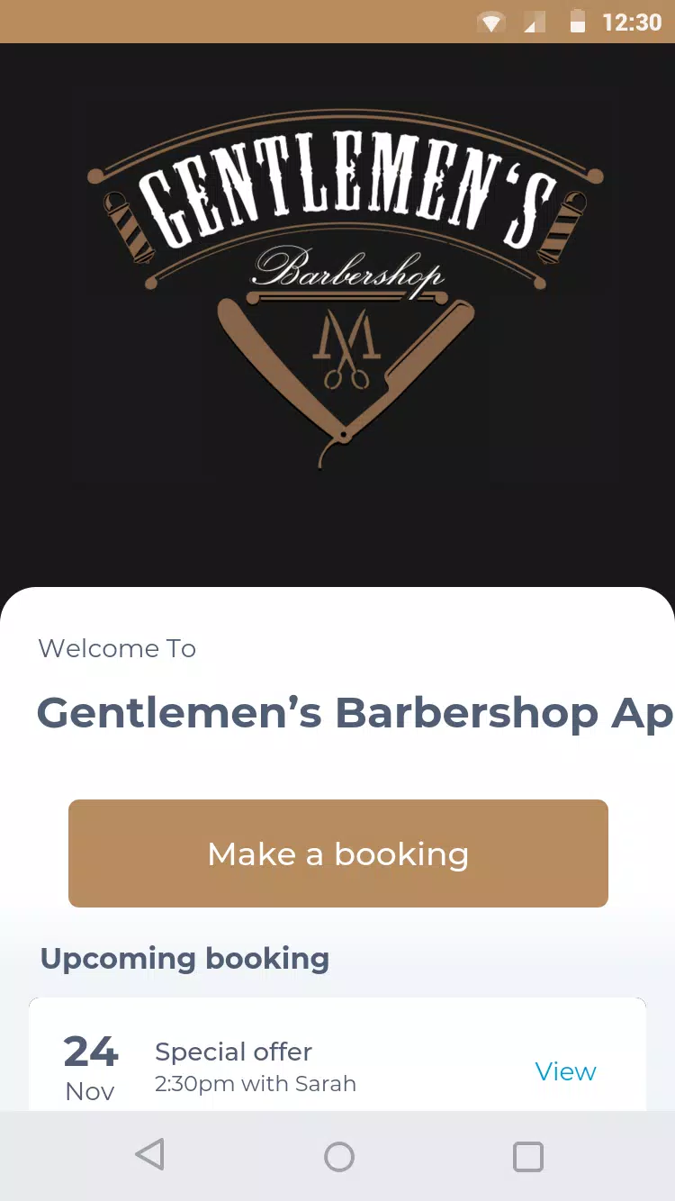 Gentlemen’s Barbershop App Скриншот 1