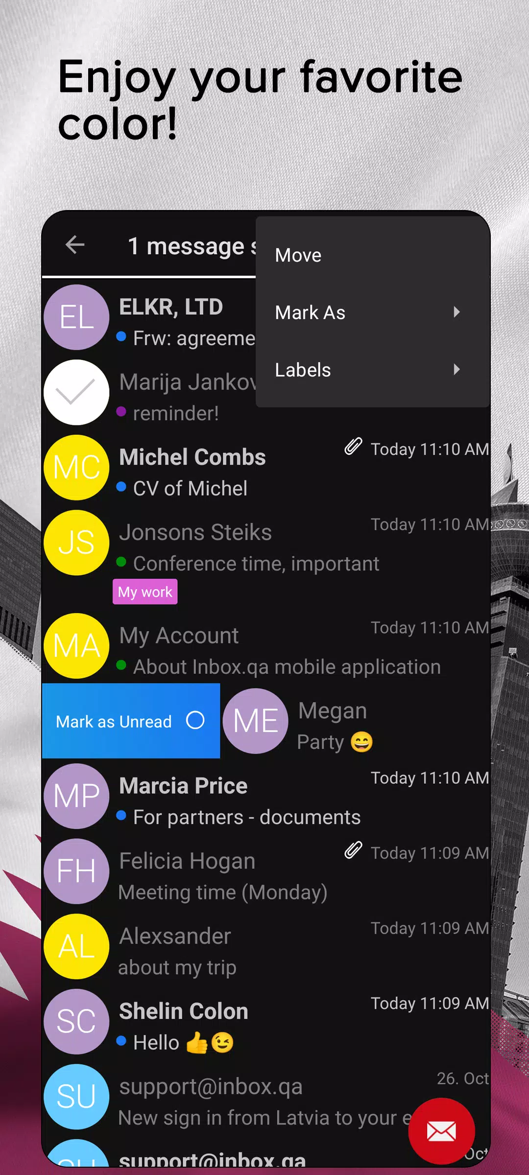 Inbox.qa email Captura de tela 3