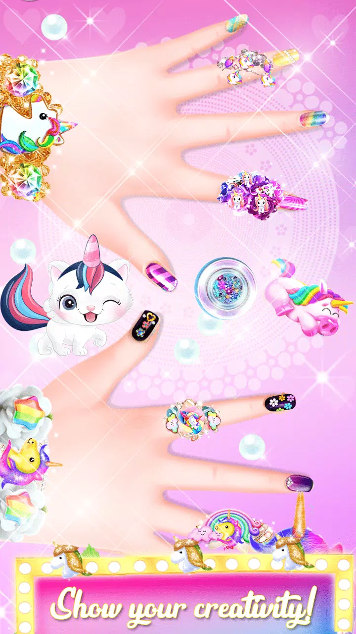 Unicorn Acrylic Nails Makeover Capture d'écran 4