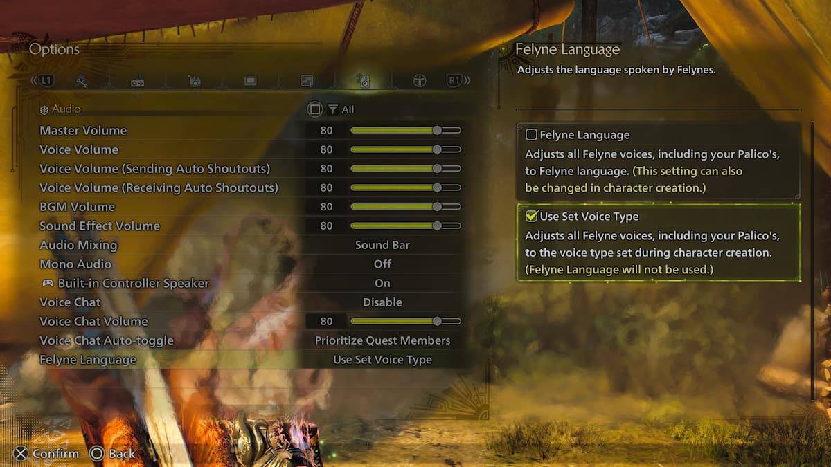 Changing Palico Language in Monster Hunter Rise