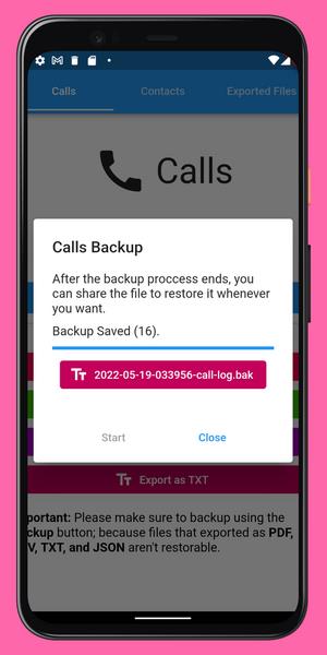 Call Log Backup,Restore & PDF Export Ekran Görüntüsü 3