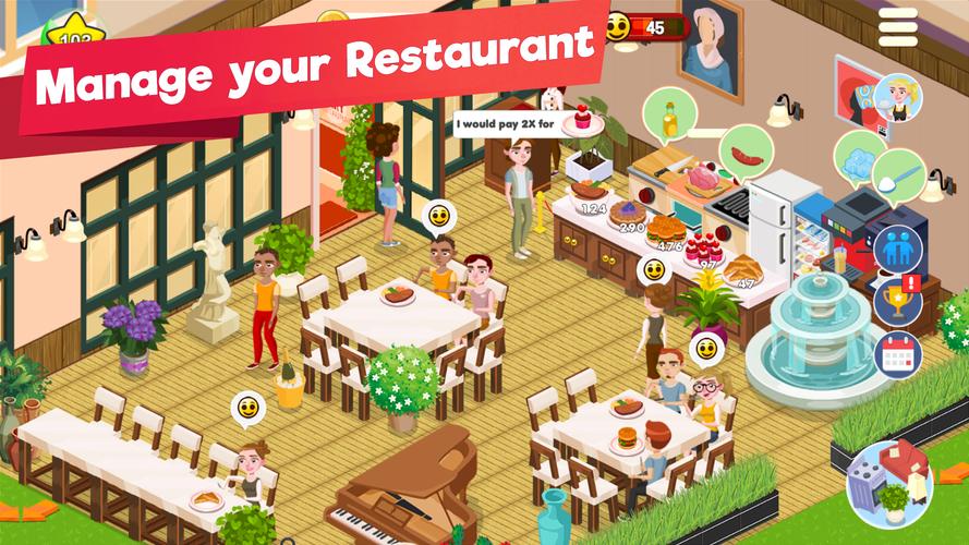Restaurant Manager Idle Tycoon Captura de tela 1
