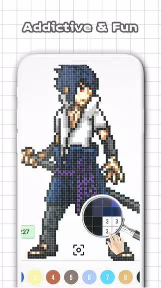 Color by Number - Naruto Sandbox Ninja Pixel Ekran Görüntüsü 2