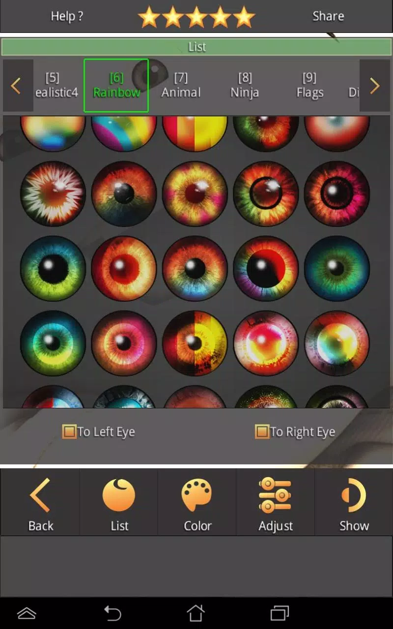 Sharingan - Eye And Hair Color Screenshot 4