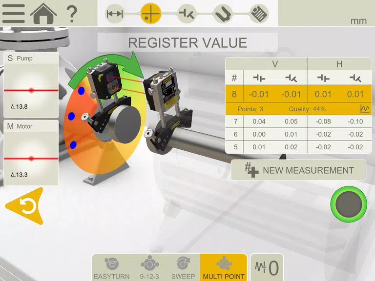 Schermata Easy-Laser XT Alignment 2