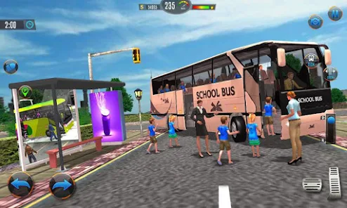 Offroad School Bus Drive Games Schermafbeelding 1