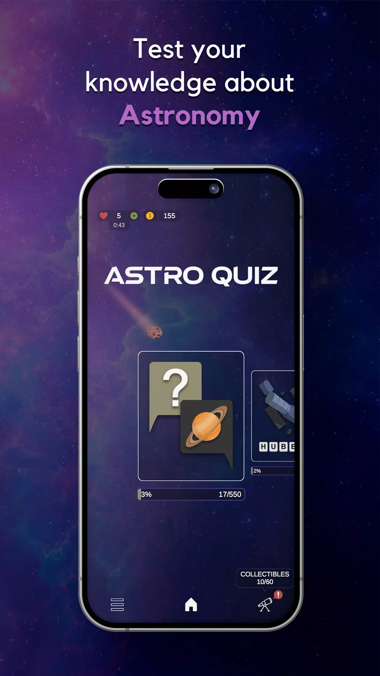 AstroQuiz - Learn Astronomy Tangkapan skrin 1