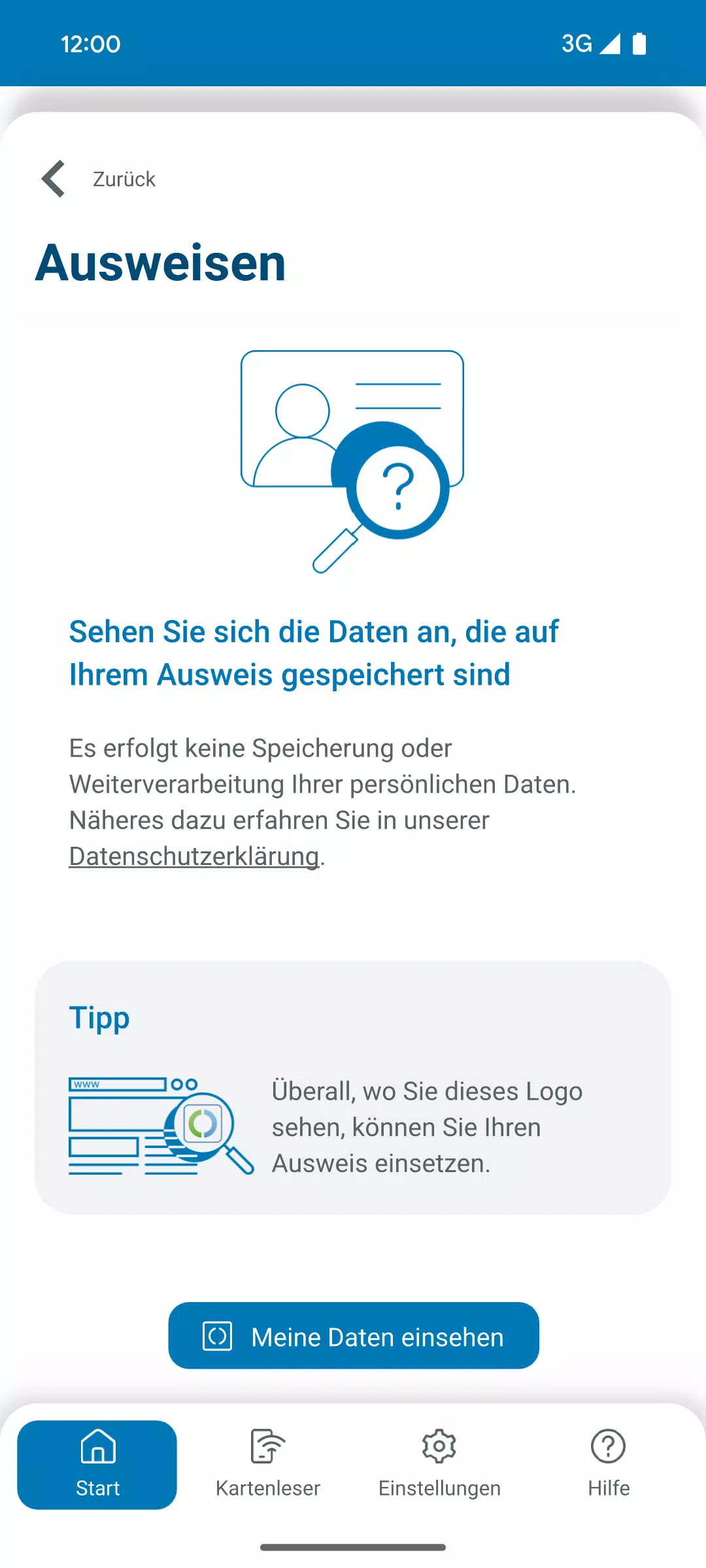 AusweisApp Bund Captura de tela 2