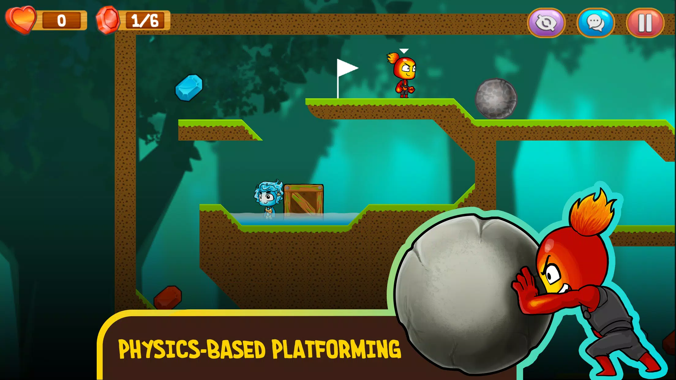 Fire and Water: Online Co-op Schermafbeelding 3