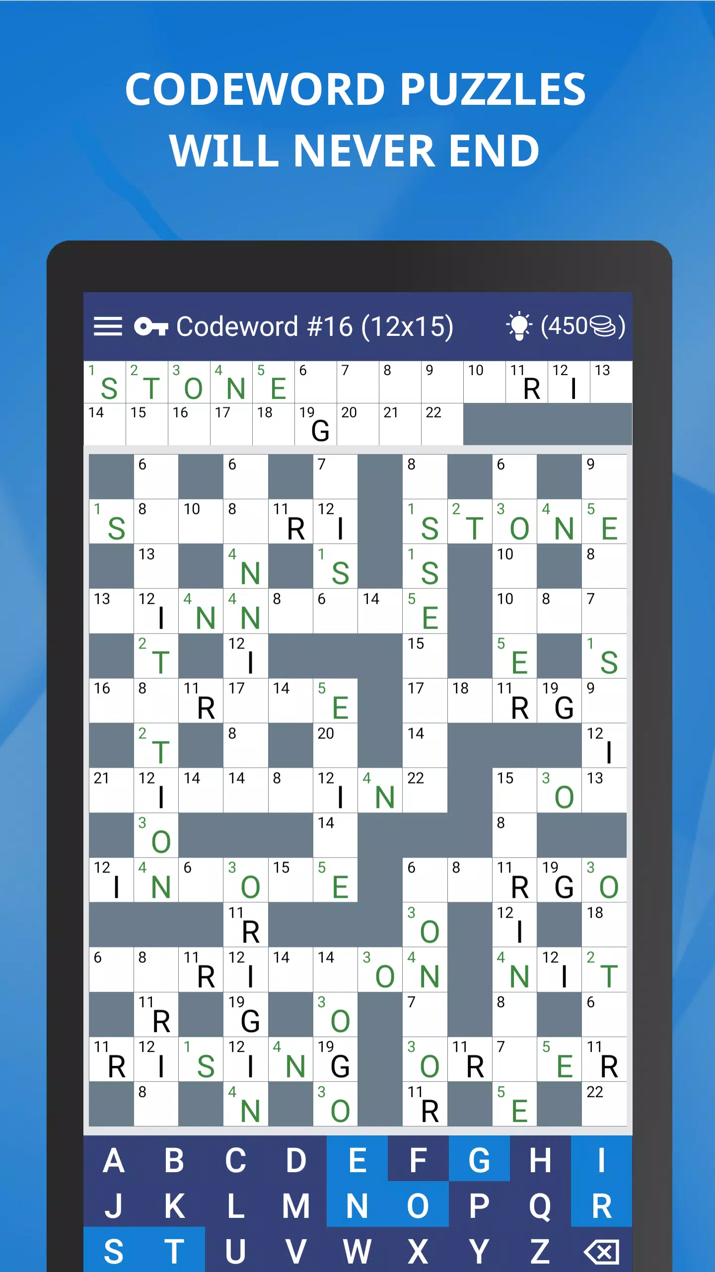 Keywords — Codeword Puzzle 스크린샷 2