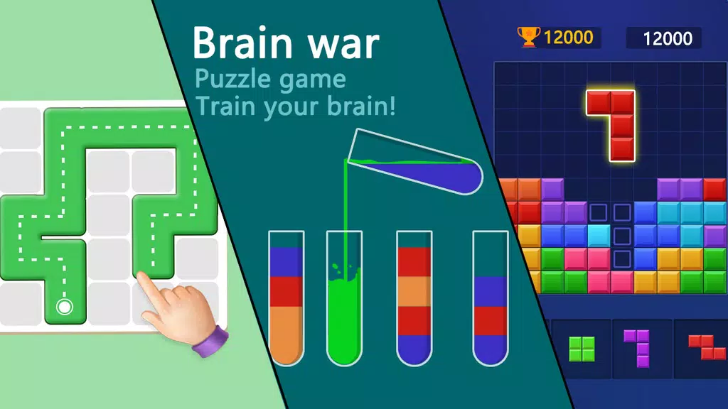 Brain war - puzzle game Ảnh chụp màn hình 1