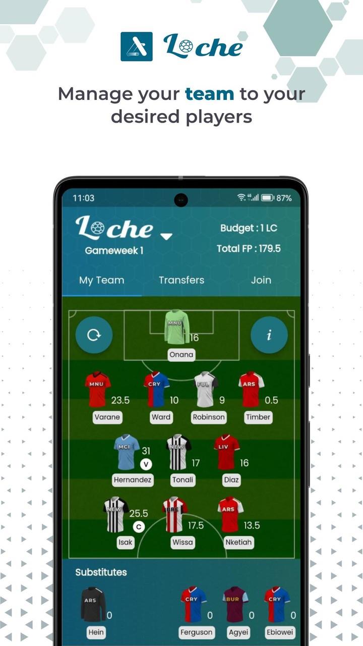 Loche Fantasy Football স্ক্রিনশট 1