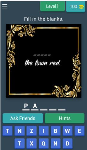 Fill in the Blank Word Quiz Capture d'écran 1