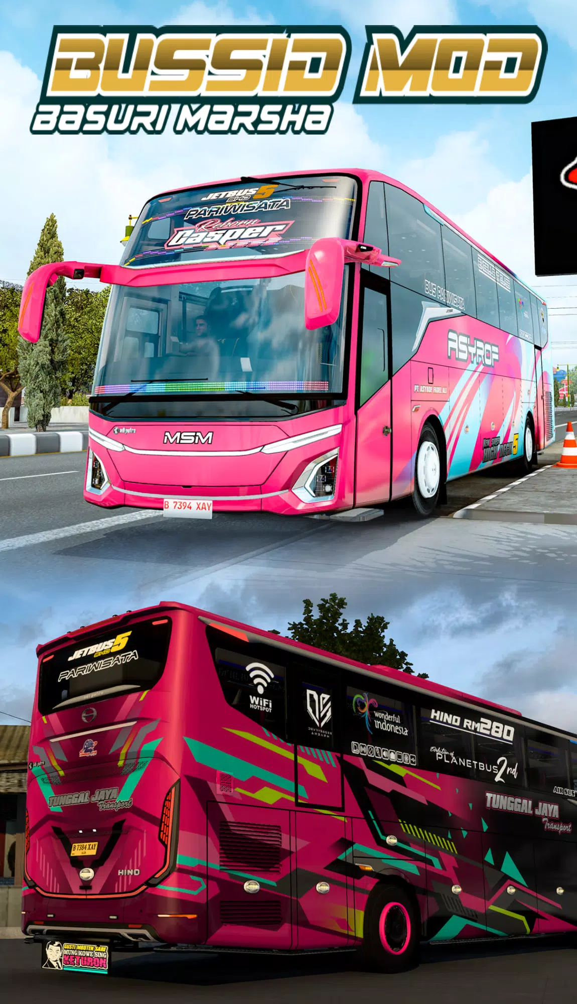 Bussid Mod Basuri Marsha Ảnh chụp màn hình 2