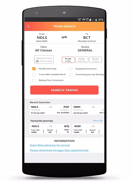 IRCTC Rail Connect Zrzut ekranu 3