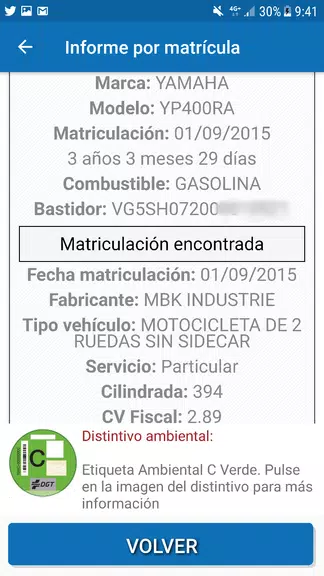 InfovehículoConsultarMatrícula應用截圖第3張