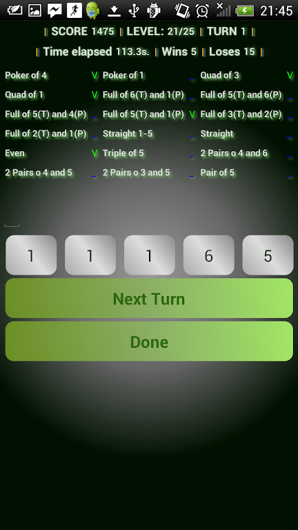 Doms roll dice poker game free Zrzut ekranu 4