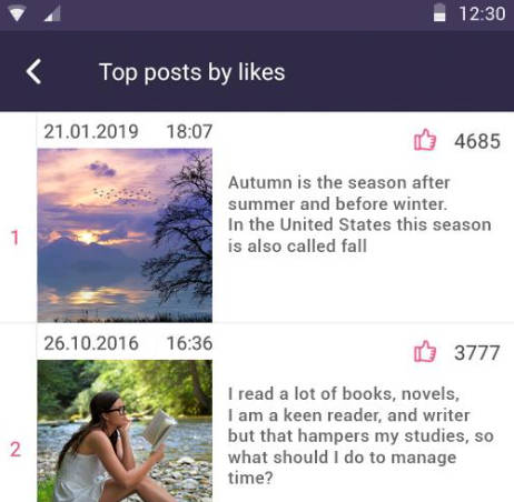 Likes Instagram Schermafbeelding 1