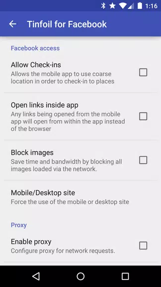 Tinfoil for Facebook Ekran Görüntüsü 3
