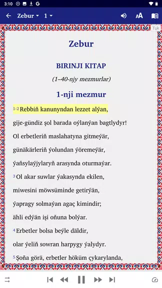 Schermata Mukaddes kitap (Tk) 2