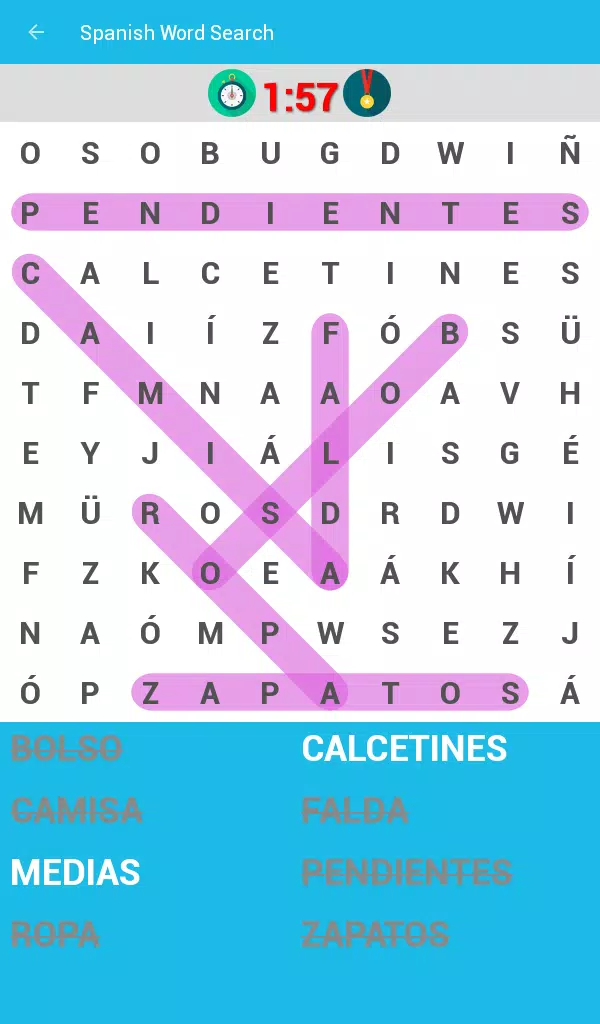 Spanish Word Search Game Screenshot 4