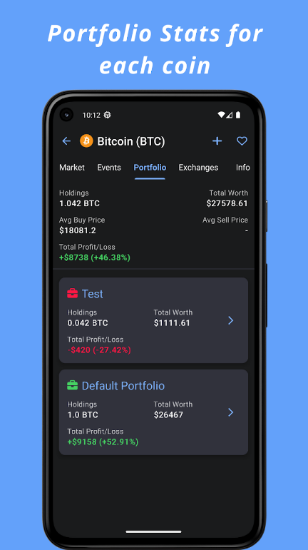 Crypto Hub Coin Stats Tracker ภาพหน้าจอ 1