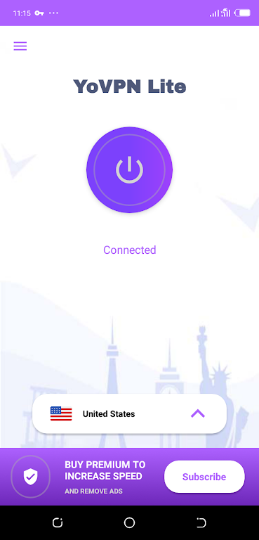 YoVPN-LITE, The Free fastest and most secured VPN Screenshot 1